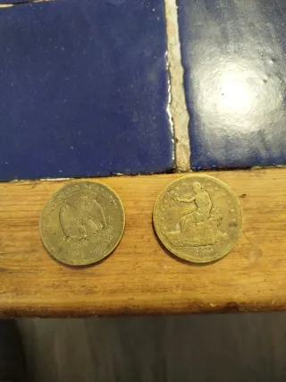 2 Monedas Antiguas Americanas Falsas de época