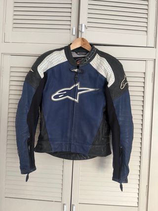 Conjunto Moto Alpinestars Azul y Negro