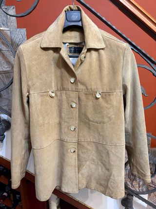 Giacca donna vera  pelle scamosciata vintage
