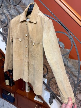 Giacca donna vera  pelle scamosciata vintage