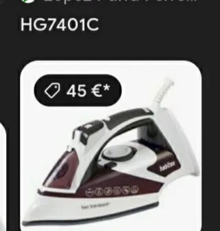 Plancha de vapor blanca y marrón