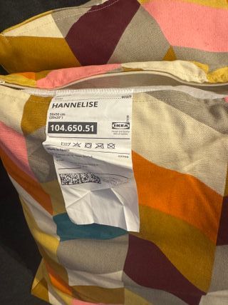 Fodera per cuscino IKEA Hannelise 50x50cm con cuscino