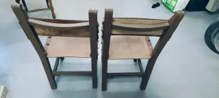 Sillas Castellanas de Cuero y Madera