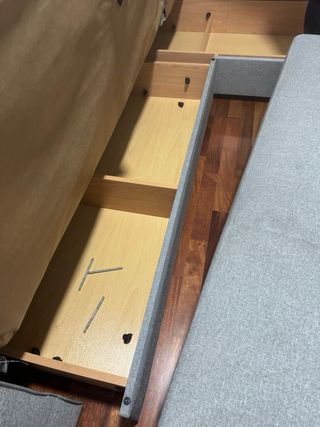 Sofá modular gris tela