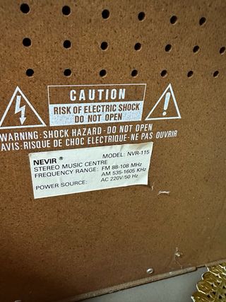 Mini cadena NEVIR FM/AM Stereo  Vinilo