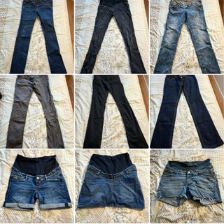 Lote 13 pantalones premamá vaqueros+shorts+falda