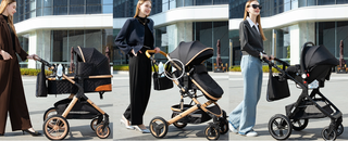 Carrito de bebé GLOKID 3 en 1 negro