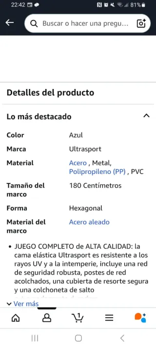 Cama elástica infantil