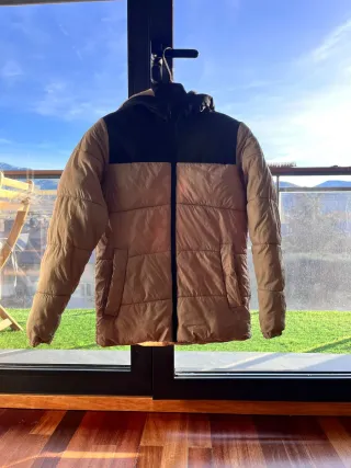 Anorak Jack & Jones plumífero beige/gris