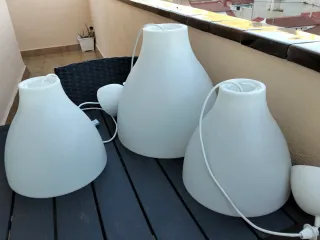 Lote 3 Lámparas Ikea Blancas