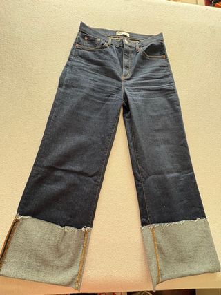 Vaqueros Zara Anchos Desgastados