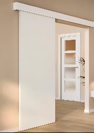 Puerta corredera blanca 203x82,5x3,5
