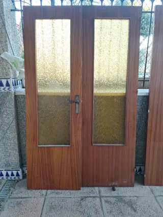 Puerta doble de comedor con cristal