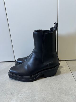 Botín cowboy piel negro 36