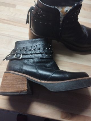 Botas tacón mujer negras T 38-39