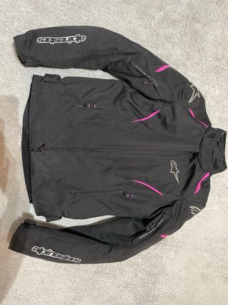 Chaqueta Moto Alpinestars Negra y Rosa talla M