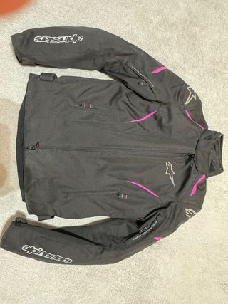 Chaqueta Moto Alpinestars Negra y Rosa talla M