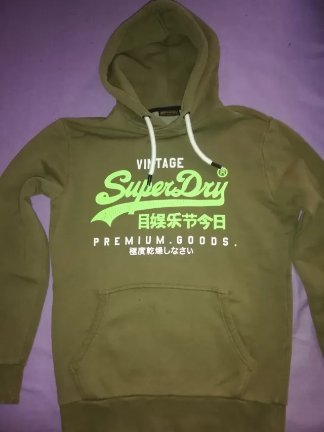 Sudadera hoodie Superdry Verde Talla M