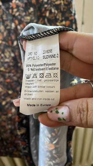 Vestido estampado floral manga larga