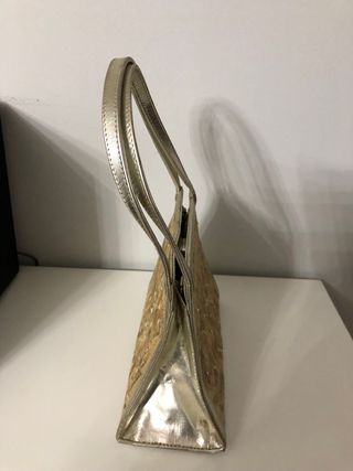 Bolso de fiesta dorado y plateado Luxax