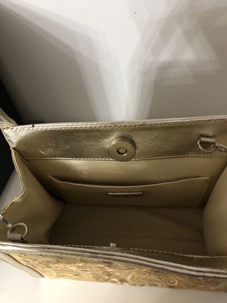 Bolso de fiesta dorado y plateado Luxax