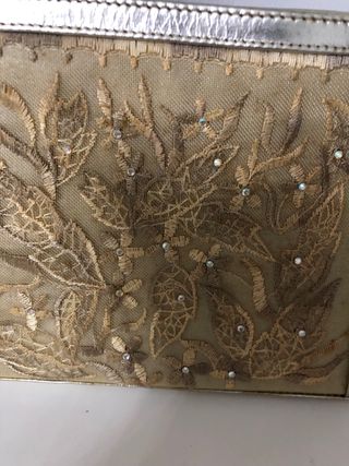 Bolso de fiesta dorado y plateado Luxax