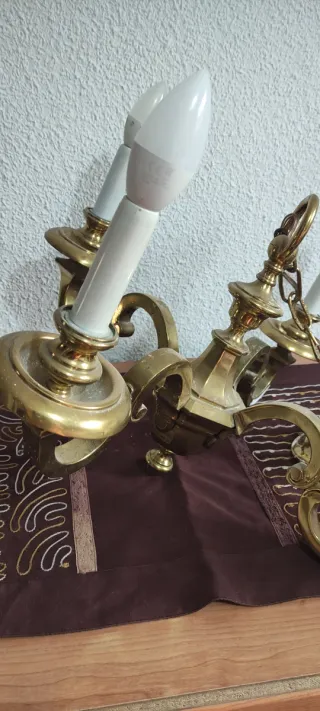 Lámpara colgante vintage dorada