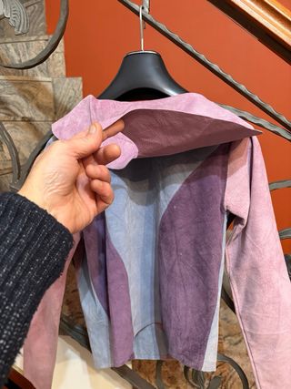 Top donna vera pelle scamosciata vintage retro’