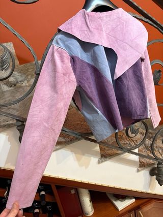 Top donna vera pelle scamosciata vintage retro’