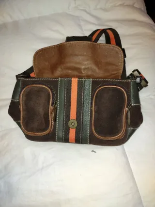 Bolso Purificación García Marrón y Verde