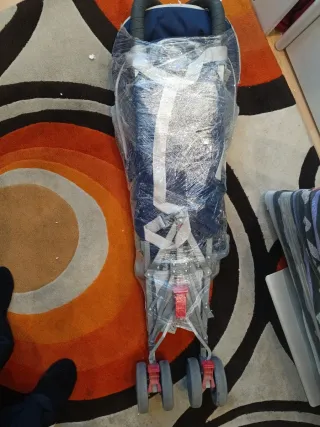 Silla Mclaren tela azul.