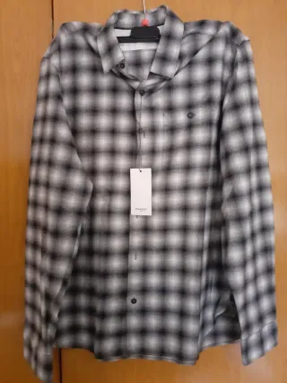 CAMISA HOMBRE MANGO REGULAR FIT TALLA S NUEVA MANG