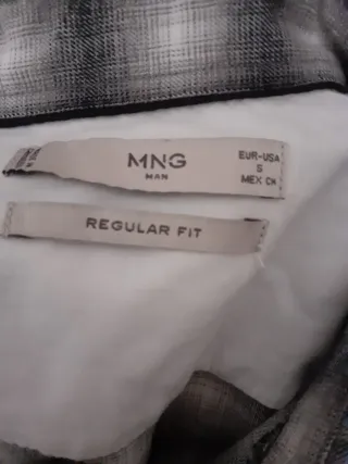 CAMISA HOMBRE MANGO REGULAR FIT TALLA S NUEVA MANG