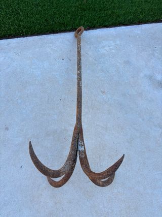 Gancho pulpo vintage oxidado