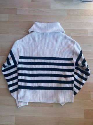 Jersey rayas cuello cremallera