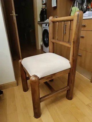 Mesa rústica mexicana madera + 4 sillas