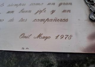 Placa de Plata Ley 925 Conmemorativa + Regalo