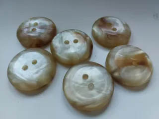 Botones abrigo vintage beige nacarados