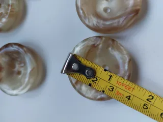 Botones abrigo vintage beige nacarados