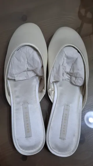 Zapatillas Zara Home Novia Blancas