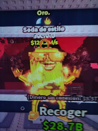 Oro. Soda de estilo Secreto Negociable