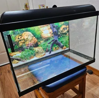 Acuario o Terrario AQUALED 70L con LED y termómetr