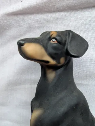 Figura Doberman Porcelana