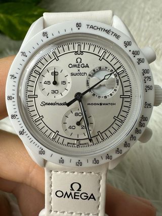 Omega x Swatch Speedmaster Moonwatch Blanco
