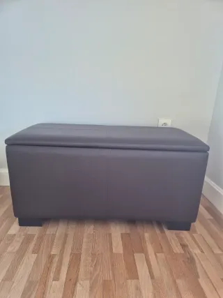 Baúl abatible polipiel marrón