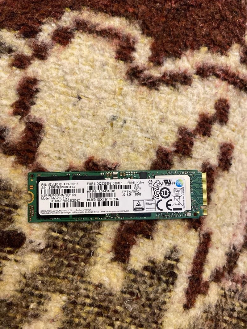 Samsung SSD M.2 PM981 512gb afbeelding 2