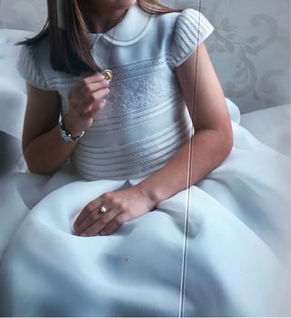 Vestido Comunión Niña Ave María Blanco 8-9 años