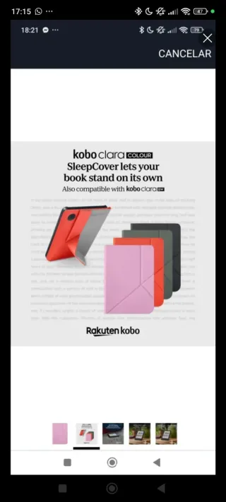 Custodia Kobo Clara Colour Blu