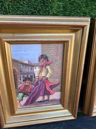 6 Cuadros Taurinos Dorados