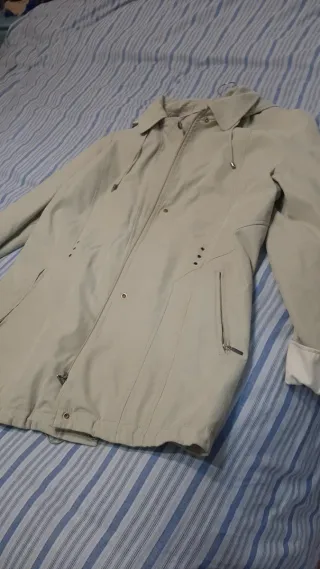 Gabardina mujer beige